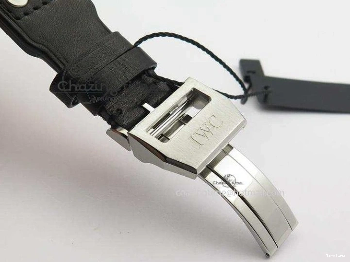 MIROTIME 0306 GoodFit Big Pilot Real PR IW500912 ZF Best Edition Black Dial On Black Leather Strap A 7287